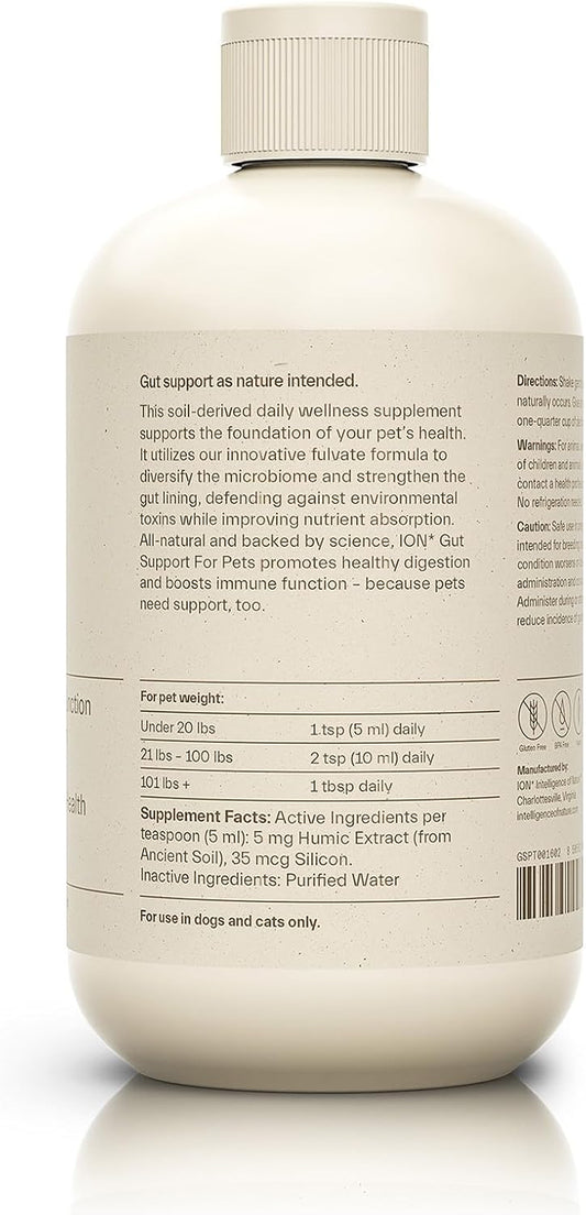 Ion Intelligence Of Nature Gut Support For Pets | Strengthens Digestion, Supports Kidneys, Aids Immune Function, And Defends From Food Toxins (8 Ounce)