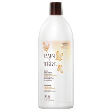 Bain De Terre Passion Flower Color Preserving Conditioner, Luxurious Hydration For Vibrant Color & Protection From Fading, With Argan & Monoi Oils, Paraben-Free, Vegan