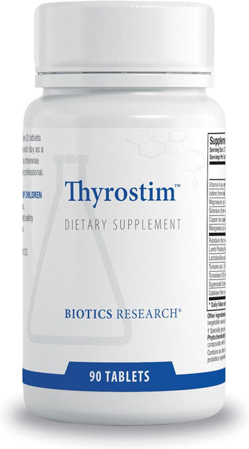 Biotics Research Thyrostim? ?Endocrine Support, Balance Thyroid Hormones, T3, T4. Support Thyroid Gland, Boost Metabolism, Aid in Digestion. Support Nervous System 90 Tablets