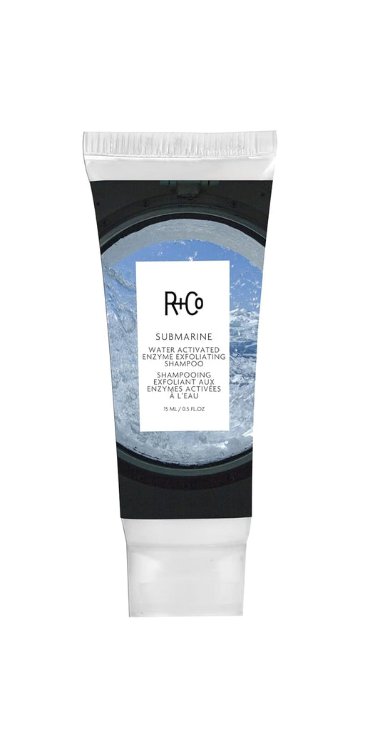 R+Co Submarine Water Activated Enzyme Exfoliating Shampoo Deluxe Sample | Revitalizes + Nourishes + Hydrates Hair | Vegan + Cruelty-Free | 0.5 Oz : Beauty & Personal Care