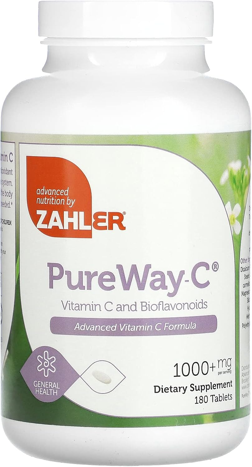 Zahler Pureway-C, Vitmain C And Bioflavonoids, 1,000+ Mg, 180 Tablets