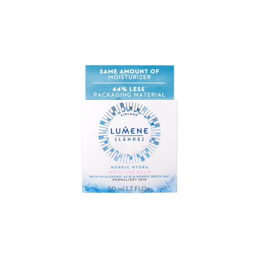 Lumene Nordic Hydra [Lahde] Moisture Balm - Lightweight Face Cream + Dry Skin Hydrating Balm - Organic Nordic Birch Sap, Arctic Spring Water & Plumping Hyaluronic Acid (1.7 Oz)