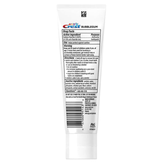 Crest Kid'S Crest Cavity Protection Toothpaste Gel Formula, Bubblegum, 4.2 Ounce