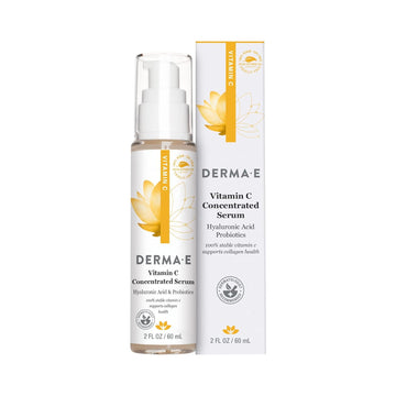 Derma E Vitamin C Concentrated Serum With Hyaluronic Acid, Vitamin E & Aloe, All Natural, Antioxidant-Rich Concentrated Facial Serum – Firming And Brightening Vitamin C Face Serum, 2Oz