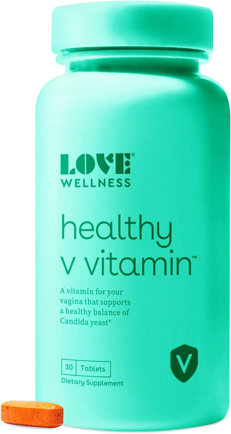 Love Wellness Women'S Vaginal Health Supplement, Healthy V Vitamin | Maintains Ph Balance, Gut Health & Supports Immunity | Feminine Balance Of Candida Yeast With Turmeric & Coconut Oil | 30 Tablets