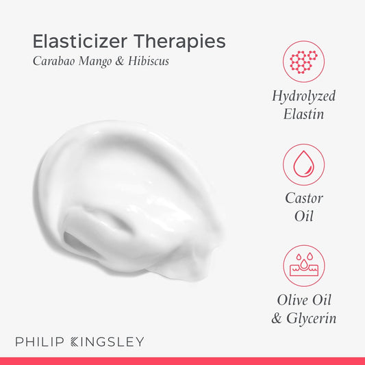 Philip Kingsley | Mango & Hibiscus Elasticizer Booster | Deep Conditioning Hair Repair Mask Treatment | For All Hair Types, Inc Damaged Hair | Deeply Conditions And Tames Frizzy Hair | 500Ml