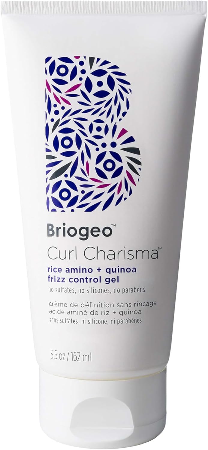 Briogeo Curl Charisma Rice Amino And Quinoa Frizz Control Gel, Curl Defining Styler For Wavy, Curly And Coily Hair Textures, Vegan, Phalate & Paraben-Free - 162Ml