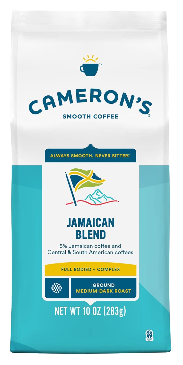 Cameron's Coffee Roasted Ground Coffee Bag, Jamaican Blend, 10 Ounce