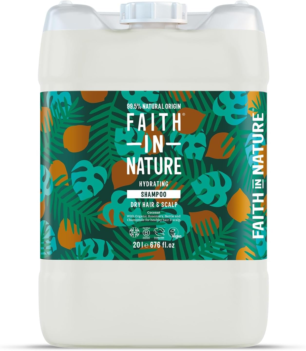 Faith In Nature Natural Shampoo - Vegan & Cruelty Free, No SLS or Parabens - 20L Refill Pack, Coconut : Amazon.co.uk: Beauty