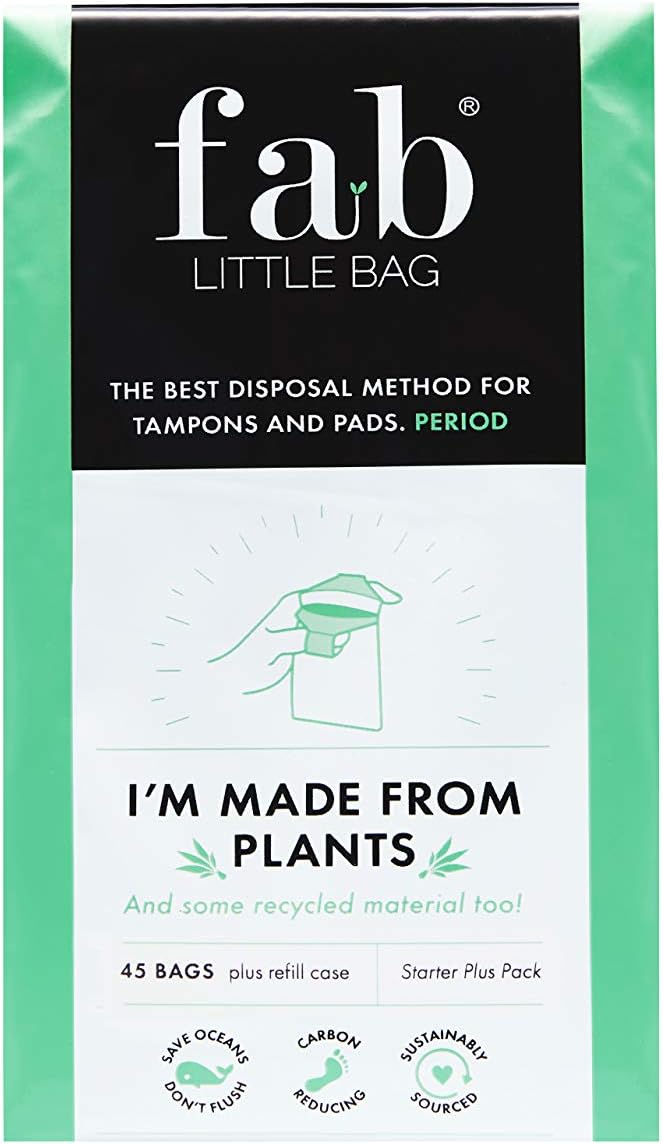 Fab Little Bag Starter Plus Pack - 45 Sanitary Disposal Bags Plus Recyclable Refill Pack for Out and About (45 Pack)