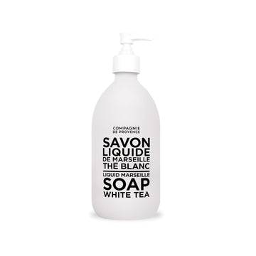 Compagnie De Provence Savon De Marseille Extra Pure Liquid Soap - White Tea - 16.7 Fl Oz Glass Pump Bottle