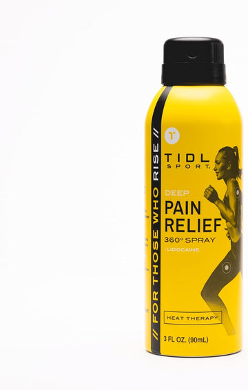 TIDL Heat Therapy Spray with Lidocaine and Menthol - Maximum Strength Warming Muscle and Joint Pain Relief - Deep Full Body Recovery (3oz.)