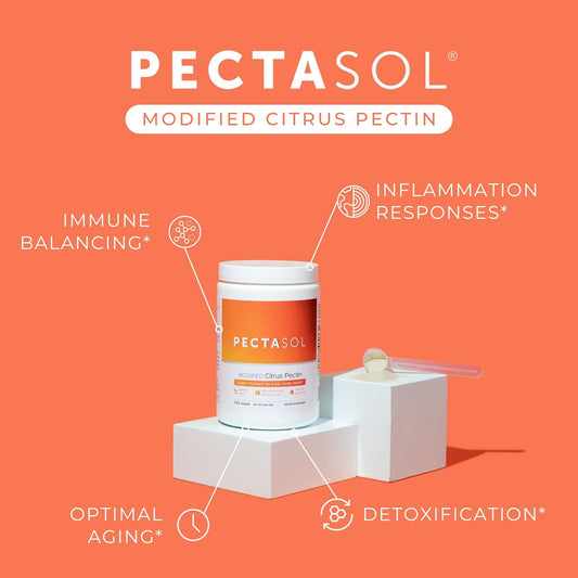 EcoNugenics PectaSol Modified Citrus Pectin Cellular Health and Immune System Supplement - Lime Infusion Powder - Maintain Healthy Galectin-3 Levels - Cardiovascular Support (183.75 Grams)