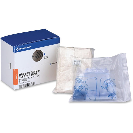 First Aid Only 90643 Smartcompliance Refill Cpr Mask And Muslin Triangular Bandage Per/Box