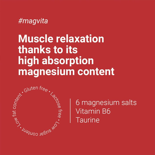 Vitae Magvita - Magnesium, Taurine & B6 - Magnesium Glycerophosphate Magnesium Citrate Magnesium Gluconate Magnesium Lactate Magnesium Pidolate Magnesium Oxide-Marine - 20 Tablets