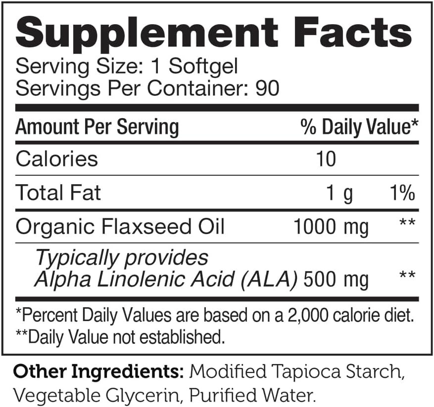 Zahler Now Vegetarian Flaxseed Oil, Organic Flax Seed Oil, Cold Pressed Flax Oil Supplement, Certified Kosher, 90 SoftGels : Health & Household