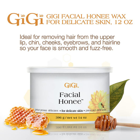 GiGi Facial Honee Hair Removal Wax for Delicate Skin, 14 oz