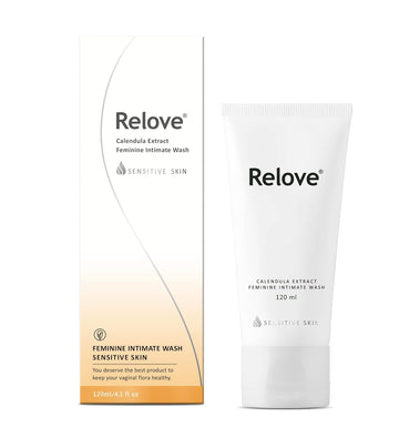 Relove Calendula Extract Feminine Intimate Wash | Gynecologist | Calendula Fragrance | pH-3.8 | Hypoallergenic | SLS,SLES Free | 4oz