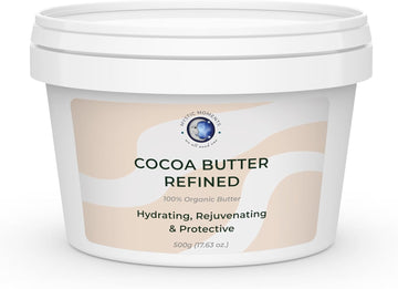 Mystic Moments | Cocoa Butter Refined Organic 500G - Pure & Natural Cosmetic Butters Vegan Gmo Free