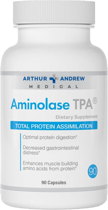 Arthur Andrew Medical - Aminolase Tpa, Total Protein Assimilation, Optimal Protein Absorption And Decreased Gas And Bloating, Vegan, Non-Gmo, 90 Capsules