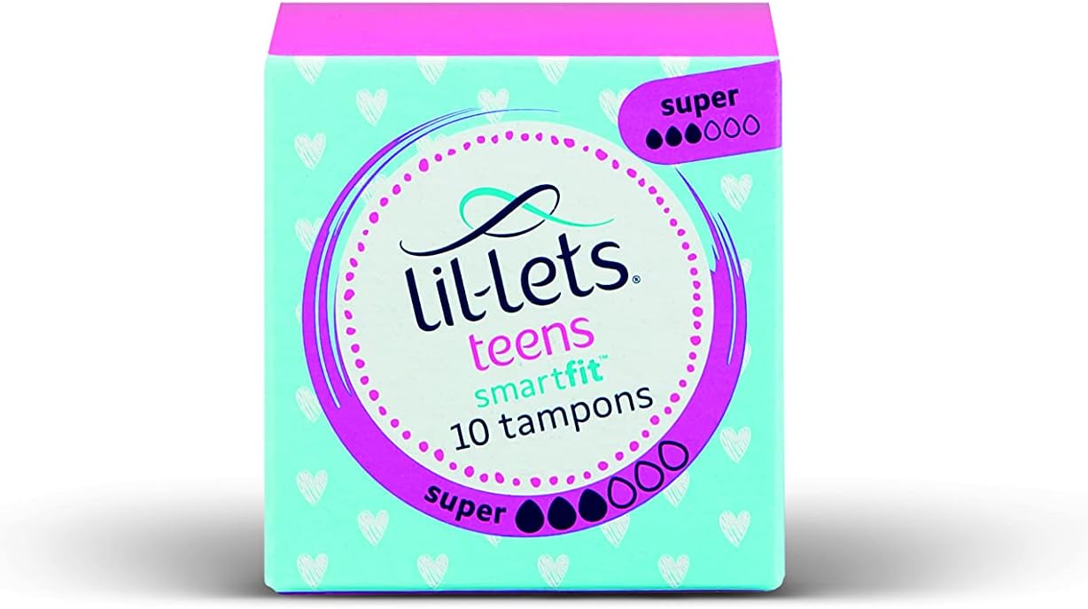 Lil-Lets Teens Non-Applicator Super Tampons X 70, 7 Packs of 10, Medium to Heavy Flow, 3 Droplets, Plant-Based, SmartFit™ Non-App Tampon : Amazon.co.uk: Health & Personal Care