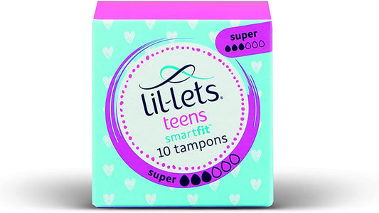 Lil-Lets Teens Non-Applicator Super Tampons X 70, 7 Packs of 10, Medium to Heavy Flow, 3 Droplets, Plant-Based, SmartFit™ Non-App Tampon : Amazon.co.uk: Health & Personal Care