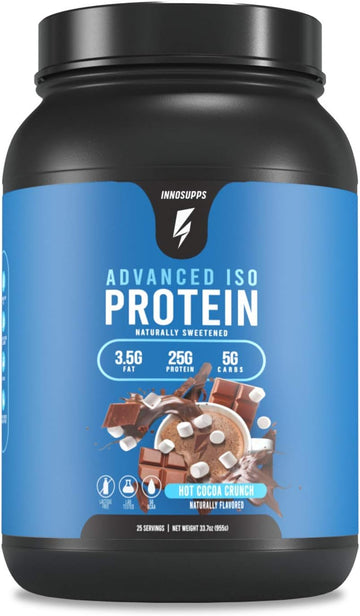 Innosupps Advanced Iso Protein | 100% Whey Isolate Protein Powder | No Artificial Sweeteners| Low Fat, Low Carbs | 25G Of Protein | Hormone Free, Gluten Free, Soy Free | (Vanilla Ice Cream)