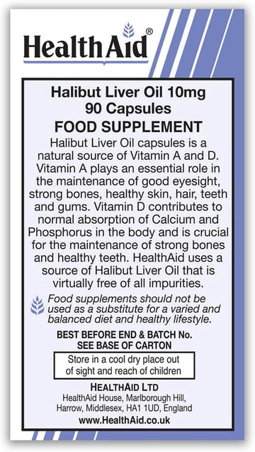 Healthaid Halibut Liver Oil - 90 Capsules (Pack Of 2)