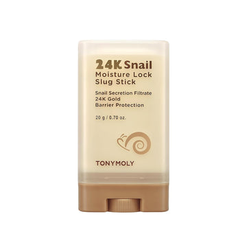 Tonymoly 24K Snail Moisture Lock Slug Stick, With Snail Mucin & 24K Gold, All-In-One Multi Balm Stick For Hydration & Barrier Protection, 20 G