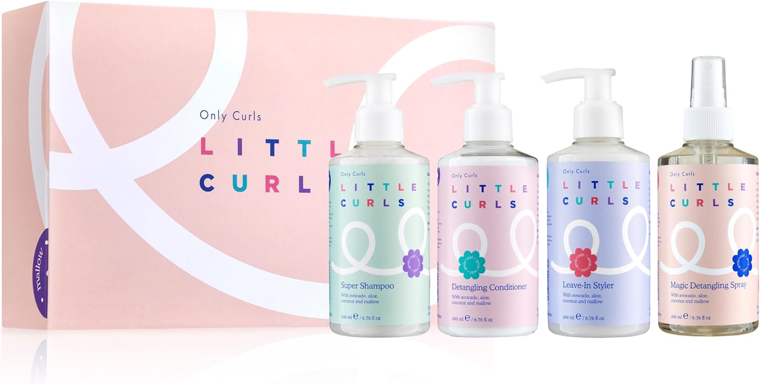 Only Curls Little Bundle – Full-Size 200Ml Curly Kids Haircare Set – Detangle, Nourish & Define With Ease – Simple Tangle-Free Haircare Routine For Kids With Curly Hair