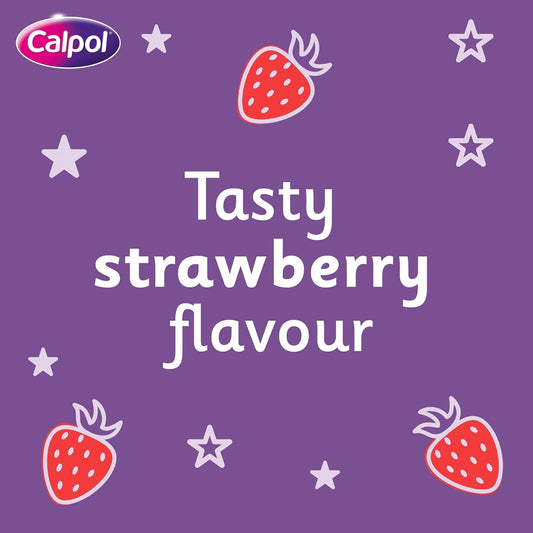 Calpol Sugar-Free Infant Suspension Paracetamol (1 X 100Ml), Strawberry Flavour Calpolinfant With Paracetamol For Fever & Pain Relief, Suitable For 2+ Months Babies & Kids