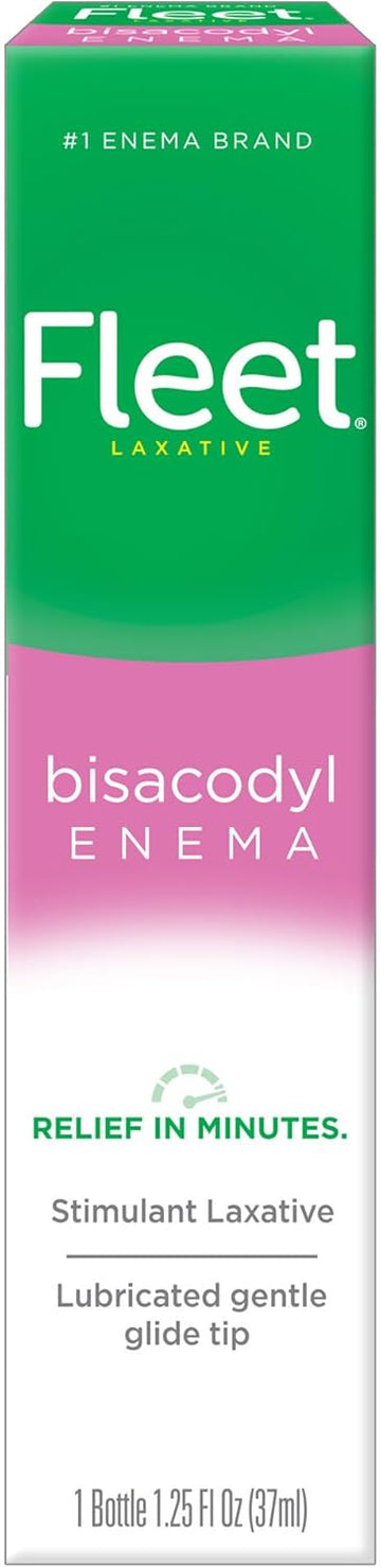 Fleet Laxatives, Bisacodyl Enema For Adult Constipation Relief, Prefilled Enema Kit For Fast Acting Constipation Relief, 1.25 Fl Oz