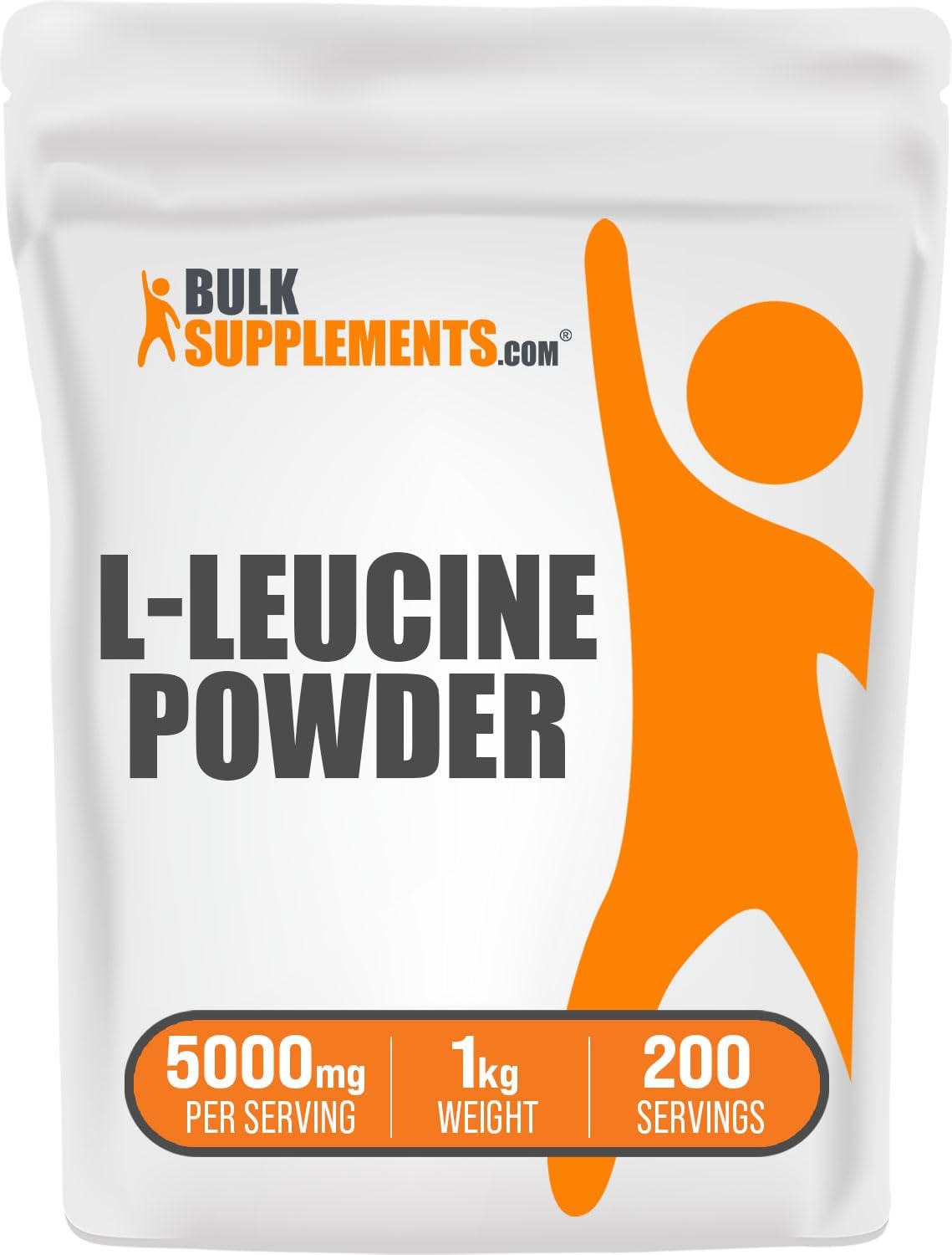 Bulksupplements.Com L-Leucine Powder - Leucine Supplements, Leucine Amino Acid - Bcaa Supplements, Leucine Powder - Unflavored, 5000Mg Per Serving, 1Kg (2.2 Lbs) (Pack Of 1)
