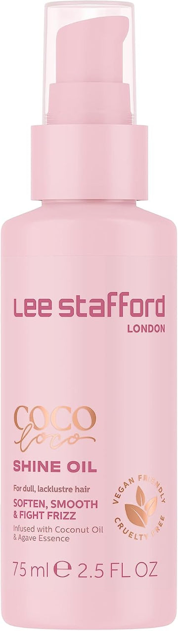 Lee Stafford Shine Hair Oil | Coco Loco Collection - Best Nourishing, Anti-Frizz Styling Oil For Dry & Damaged Hair, Adds Moisture And Shine To Dull Strands, For Men & Women, 75 Ml