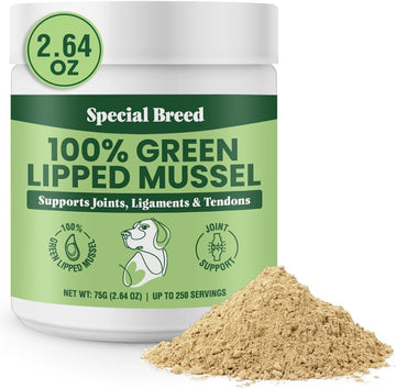 Green Lipped Mussels For Dogs & Cats - Premium Joint Supplement Powder For Hips, Joints, And Muscles (75 Grams, Up To 250 Servings)