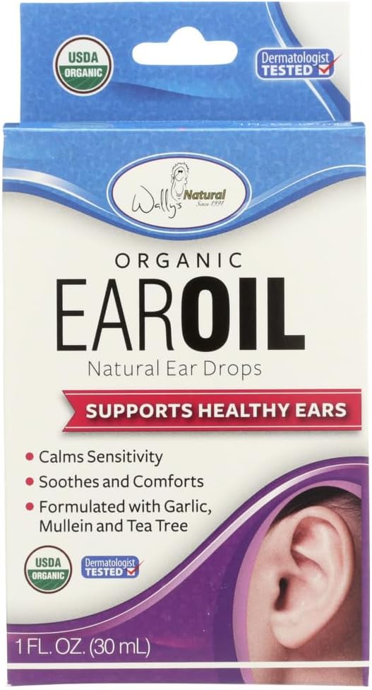 Wally'S Natural Products, Organic Ear Oil With Garlic And Mullein, 1 Fl Oz - 2Pc : Health & Household