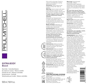 Paul Mitchell Extra-Body Boost Volumizing Spray, Lifts + Volumizes, For Fine Hair, 16.9 fl. oz. : Beauty & Personal Care