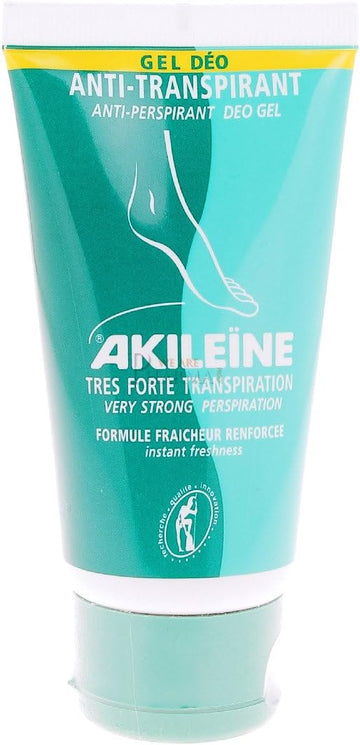 Akileine Green Gel Biactive 75ml - Anti-perspirant & Cooling Gel for Feet - Non-Greasy