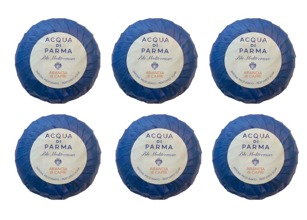 Acqua Di Parma Blu Mediterraneo Arancia Di Capri Wrapped Soaps 50 Grams - Set Of 6