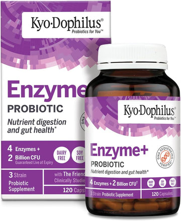 Kyo-Dophilus Probiotic Plus Enzymes, 120 Capsules