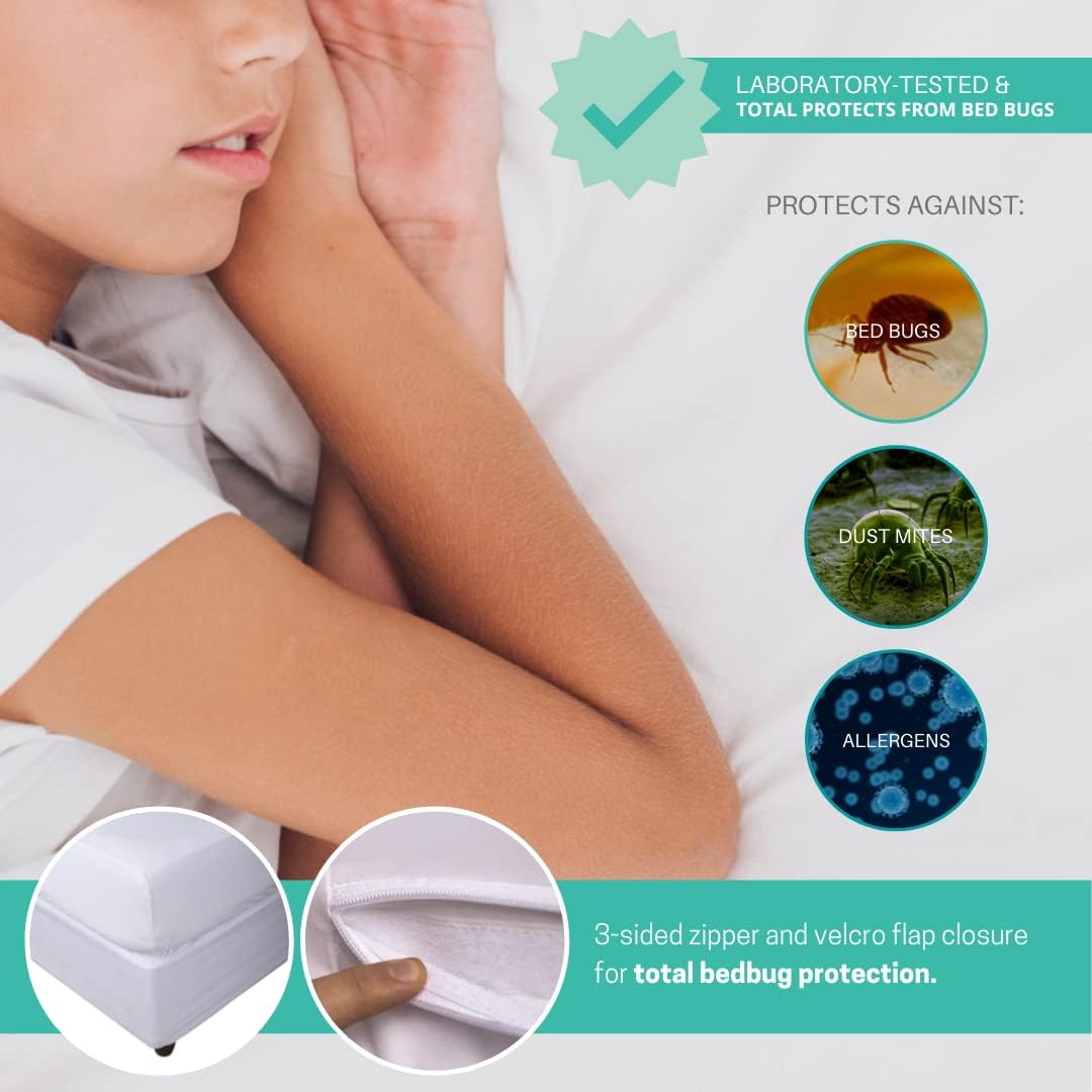 Hygea Natural Full Mattress and Bed Bug Protection Bundle - Exterminator Combo Pack (Bed Bug Spray 24 oz, Refill 128 oz & Laundry Treatment 32 oz), Full Mattress Cover, & 2 Standard Pillow Protectors : Health & Household