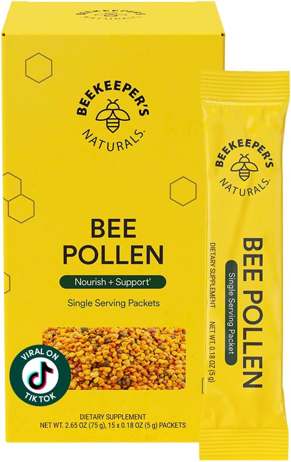 Beekeeper'S Naturals - 100% Raw Bee Pollen Granules, Natural Preserved Enzymes, Source Of Vitamin B, Minerals, Amino Acids & Protein - Paleo & Keto Friendly, Gluten Free (5.2 Oz)