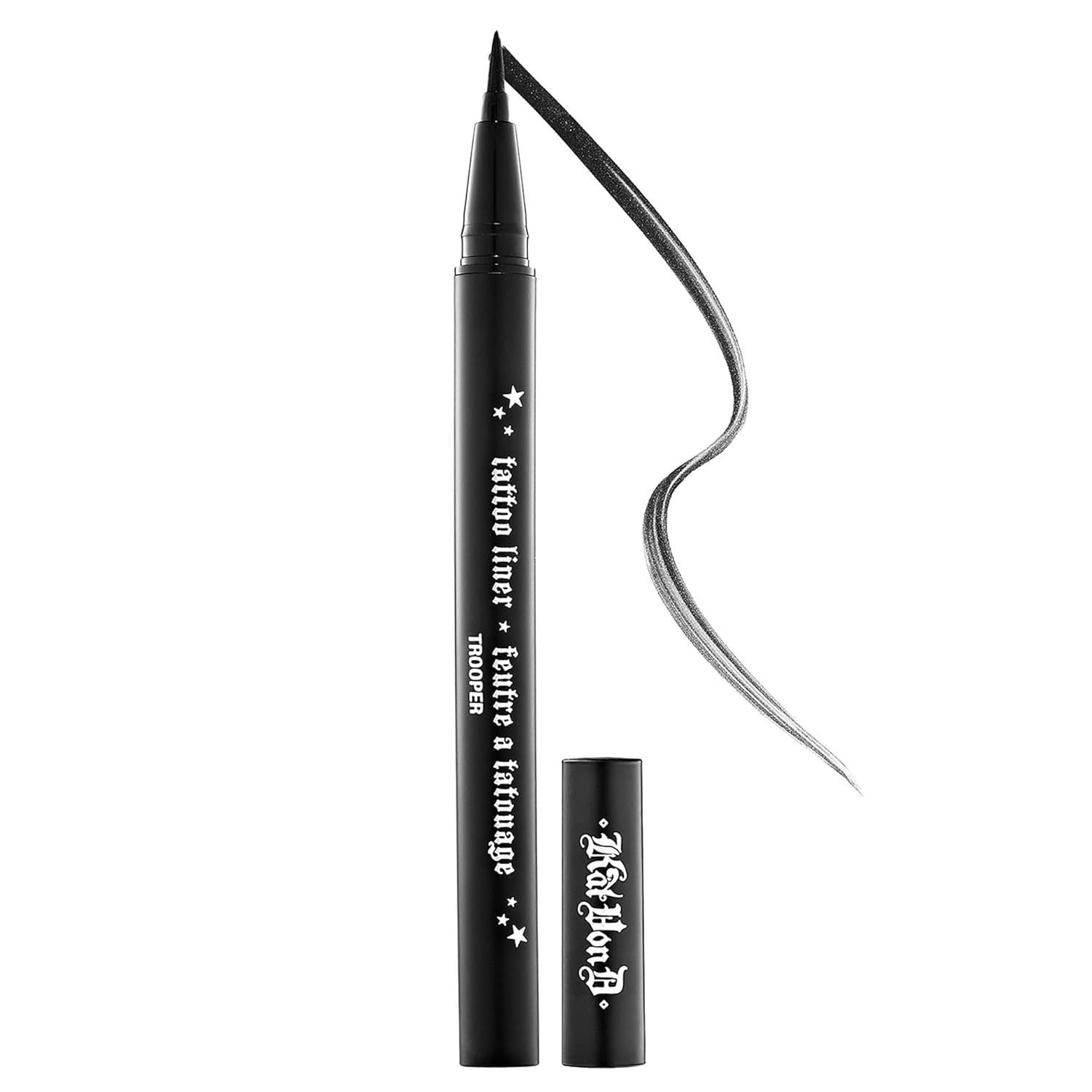 Kat Von D Tattoo Liner Waterproof Liquid Eyeliner In Trooper Black Full Size Unboxed : Beauty & Personal Care