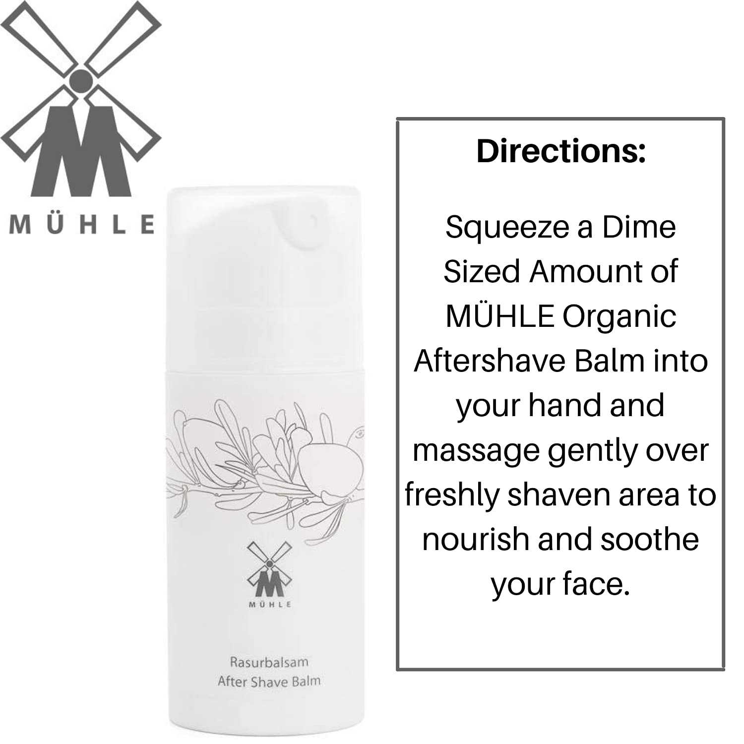Mühle Organic Aftershave Balm, 100 Ml : Beauty & Personal Care