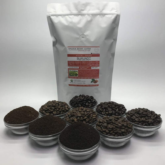  Burundi (Fresh Roasted Coffee) Arabica grown in northern Africa roasted-to-order daily medium roast whole bean we can grind or provide lighter or darker roast upon request message at checkout