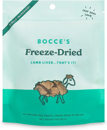 Bocce'S Bakery Freeze Dried Lamb Liver Treats For Dogs - All-Natural, Freeze-Dried Treats Made With One Ingredient, Made In The Usa, 3 Oz