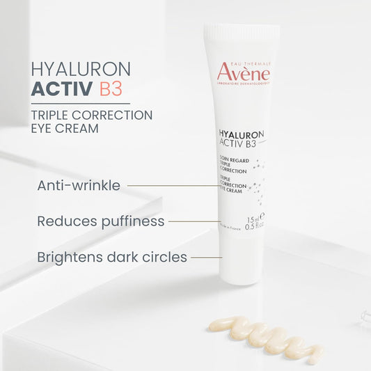 Avene Hyaluron Activ B3 Triple Correction Eye Cream, 0.5 Fl Oz