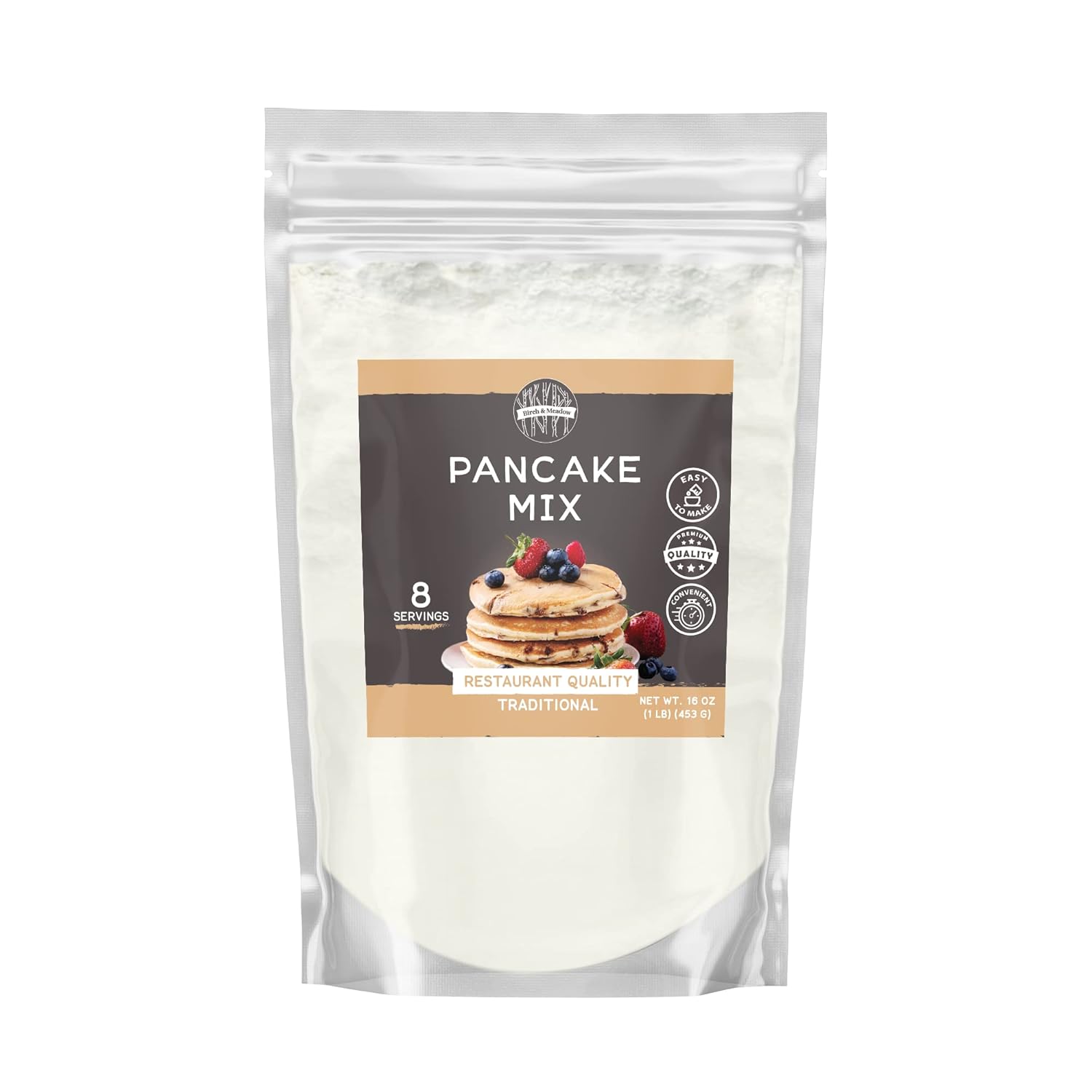 Birch & Meadow 1 Lb Pancake Mix, Delicious, Fluffy & Soft