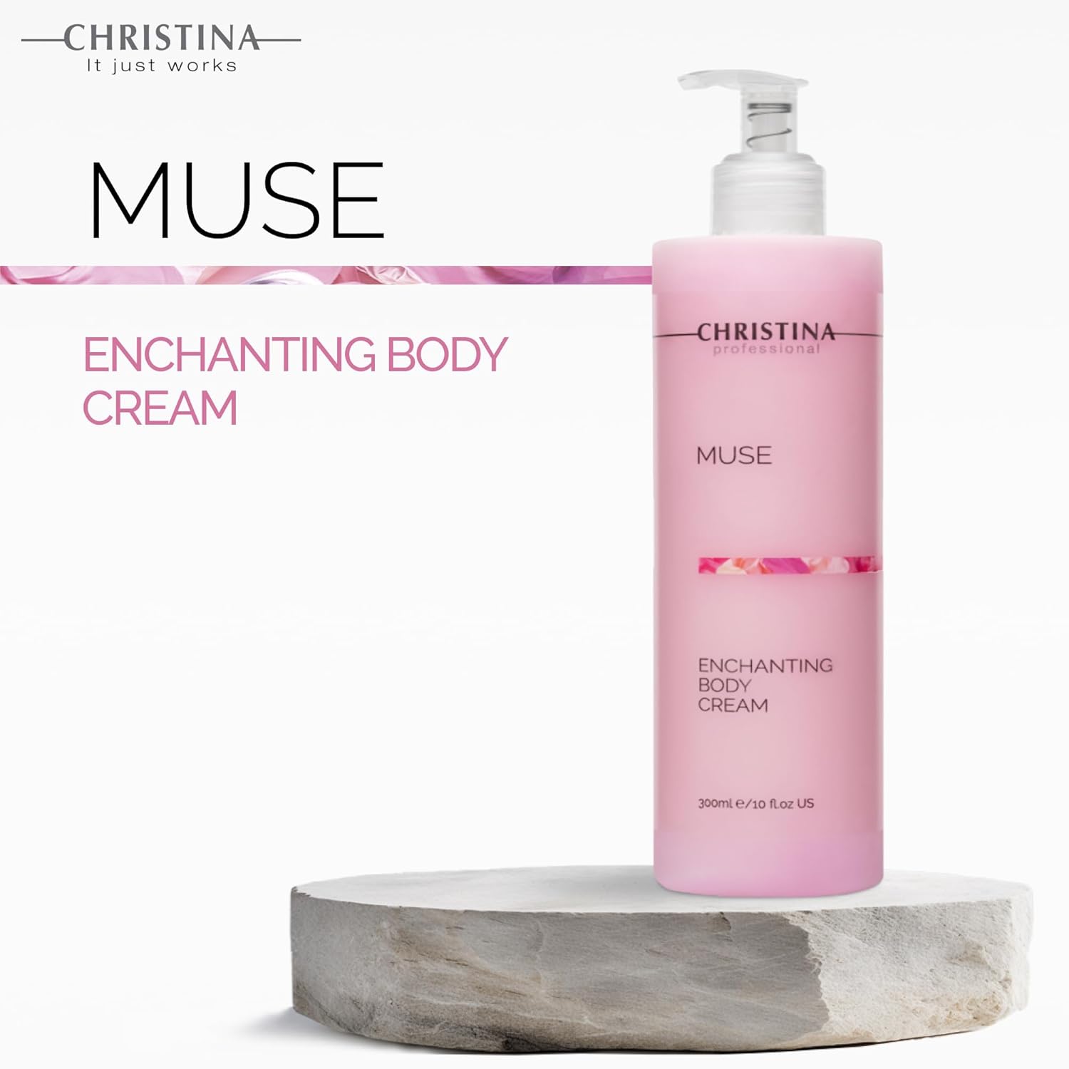 -Christina- Muse Enchanting Body Cream With Hyaluronic Acid | 24Hr Care For All Skin Types | Quick Absorption, Delicate Fragrance 300Ml : Body Gels And Creams : Beauty & Personal Care