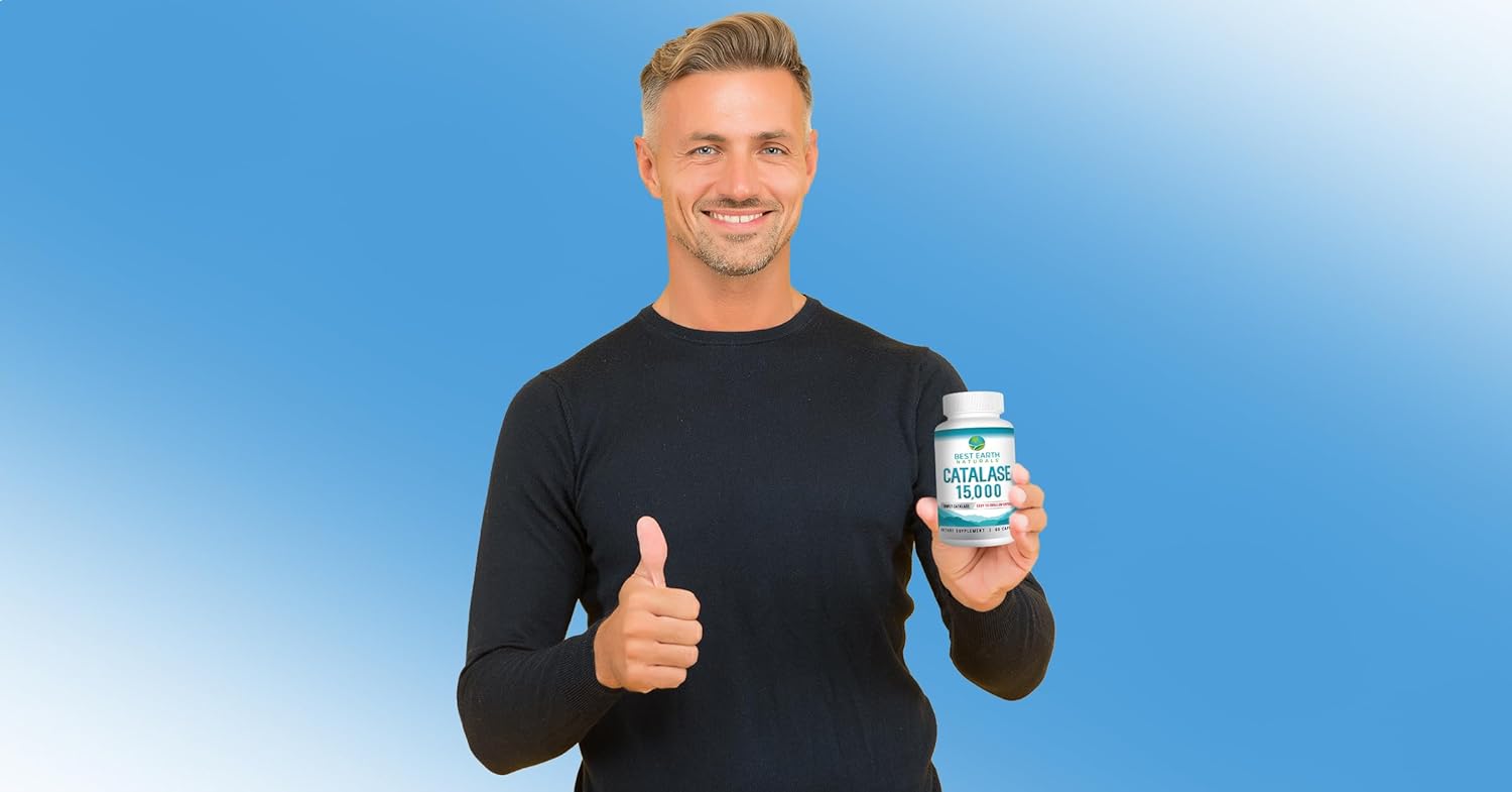 Best Earth Naturals Catalase Supplement 15,000 - Hair Supplements For Strong Hair - 60 Capsules (60-Day Supply) : Health & Household